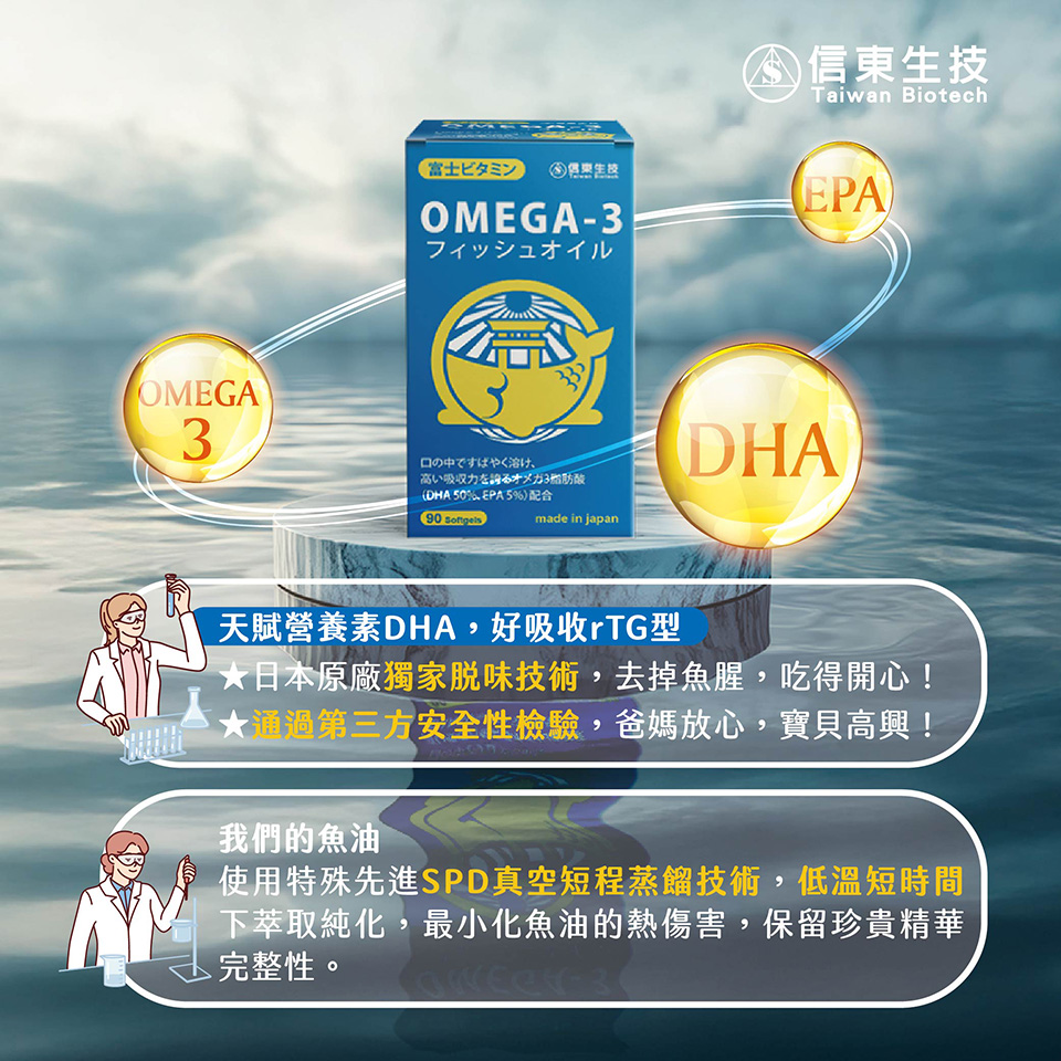 天賦營養素DHA，好吸收rTG